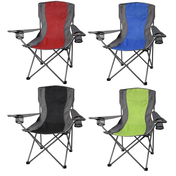 HH7054B Two-Tone Folding Chair With Carrying Bag
